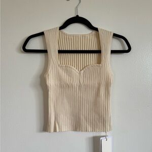 Sweetheart ribbed tank top